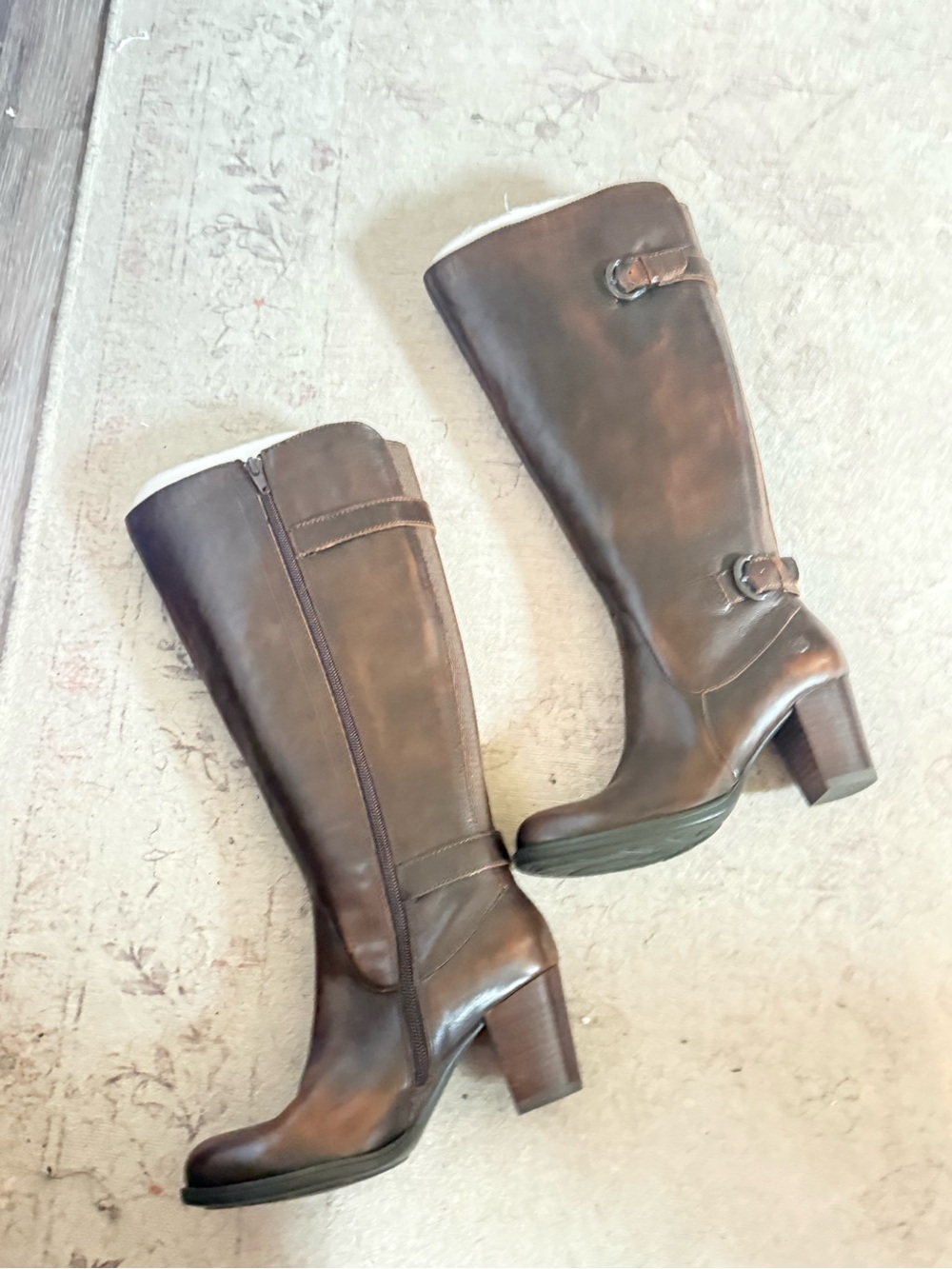 Liz Claiborne Dark Brown Over-the-Knee Leather Boots - Picture 7 of 7